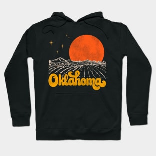 Vintage State of Oklahoma Mid Century Distressed Aesthetic Hoodie